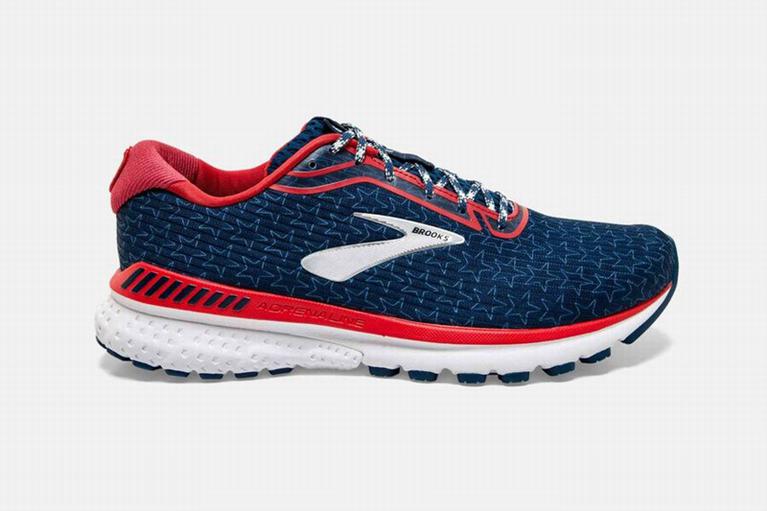 Brooks Adrenaline Gts 20 - Mens Road Running Shoes - Red/White (61807TJKX)